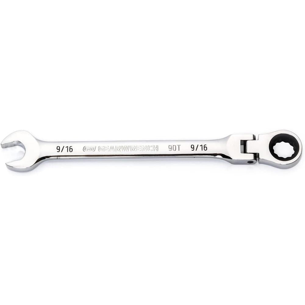 GearWrench 86746 9/16" 90-Tooth 12-Point Flex Head Ratcheting Combination Wrench