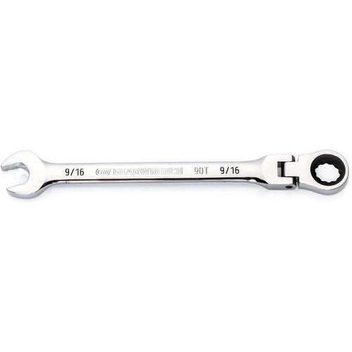 GearWrench 86746 9/16" 90-Tooth 12-Point Flex Head Ratcheting Combination Wrench