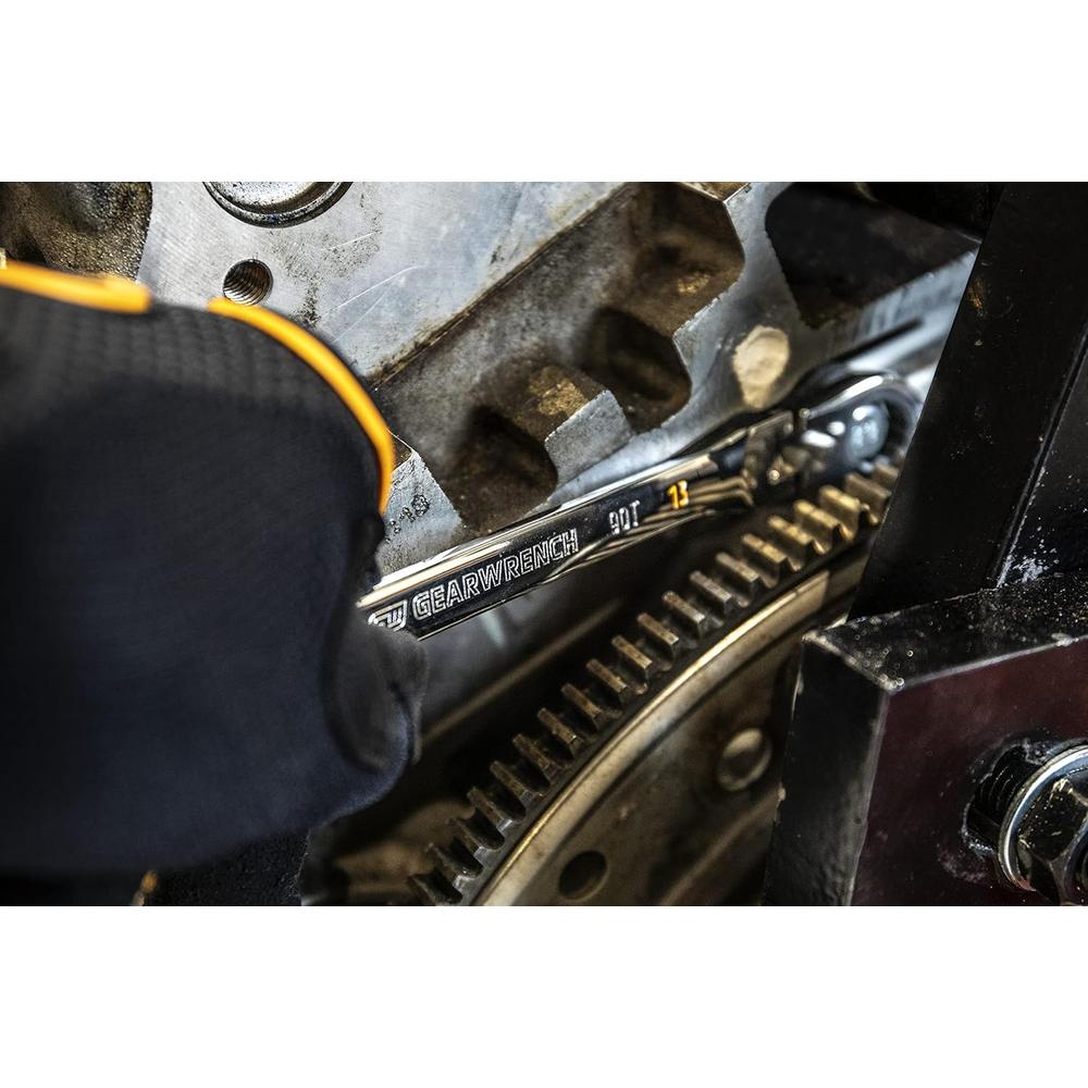 GearWrench 86748 11/16" 90-Tooth 12-Point Flex Head Ratcheting Combination Wrench