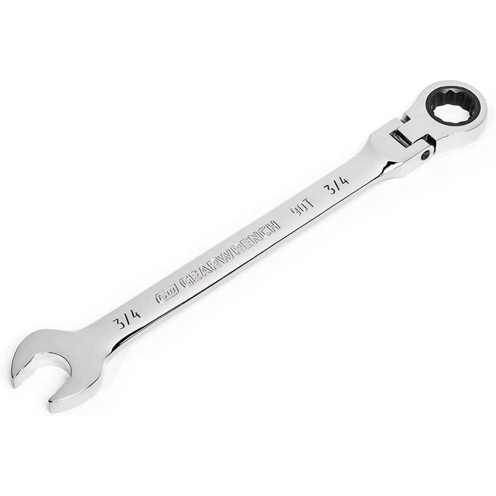 GearWrench 86749 3/4" 90-Tooth 12-Point Flex Head Ratcheting Combination Wrench