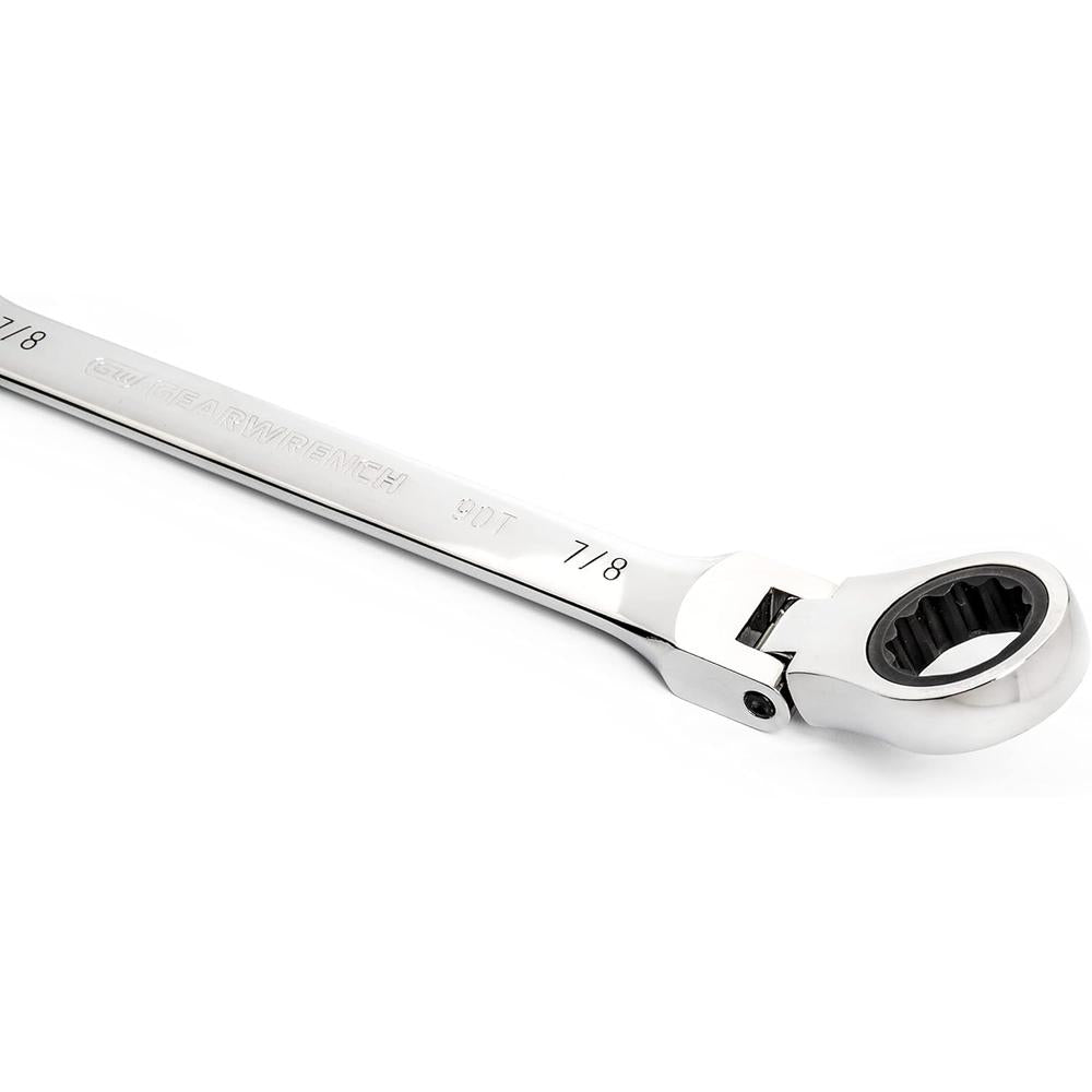 GearWrench 86751 7/8" 90-Tooth 12-Point Flex Head Ratcheting Combination Wrench