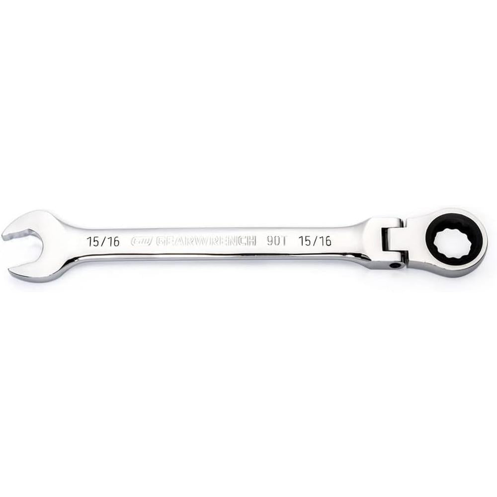 GearWrench 86752 15/16" 90-Tooth 12-Point Flex Head Ratcheting Combination Wrench