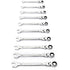 GearWrench 86758 10-Piece 90-Tooth 12-Point SAE Flex Head Ratcheting Combination Wrench Set