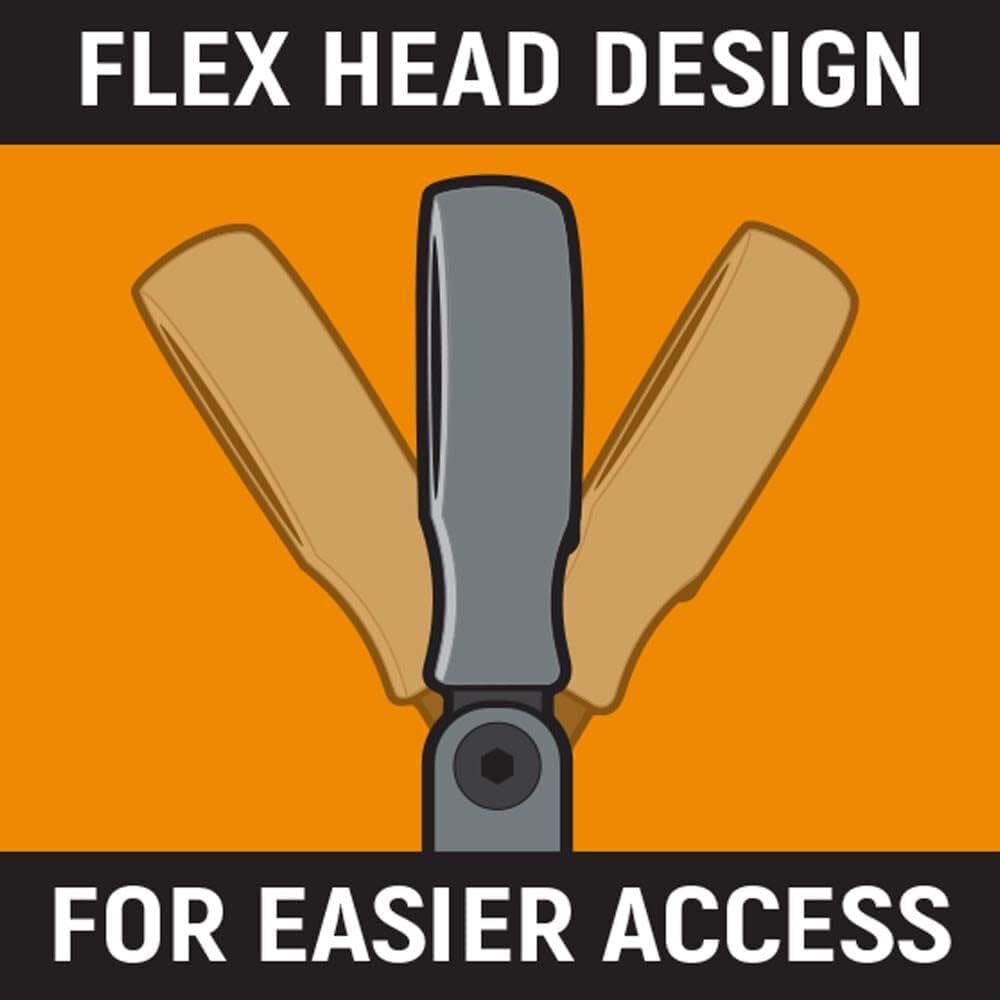 GearWrench 86758 10-Piece 90-Tooth 12-Point SAE Flex Head Ratcheting Combination Wrench Set