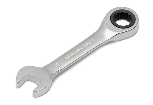 GearWrench 86840 10mm 90-Tooth 12 Point Stubby Combination Ratcheting Wrench