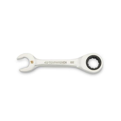 GearWrench 86843 13mm 90T 12Pt Stubby Combination Ratcheting Wrench - MPR Tools & Equipment