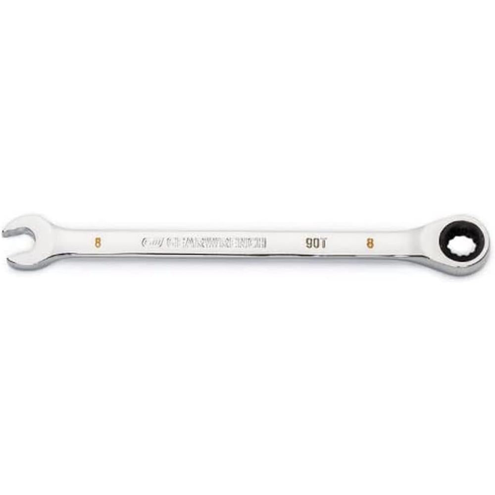 GearWrench 86908 8mm 90-Tooth 12-Point Ratcheting Combination Wrench