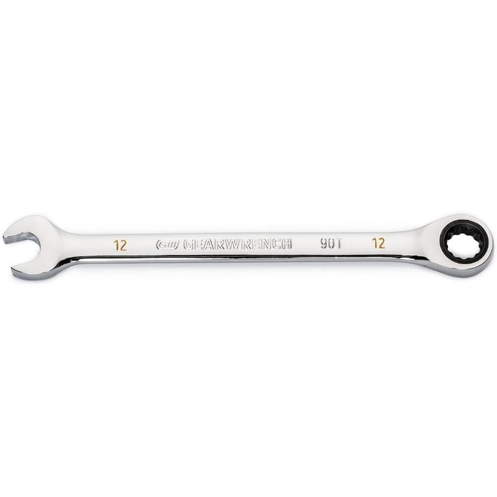 GearWrench 86912 12mm 90-Tooth 12-Point Ratcheting Combination Wrench