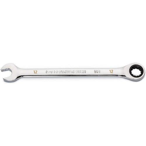 GearWrench 86912 12mm 90-Tooth 12-Point Ratcheting Combination Wrench