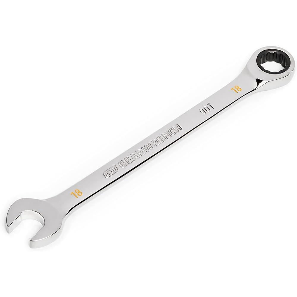GearWrench 86918 18mm 90-Tooth 12-Point Ratcheting Combination Wrench
