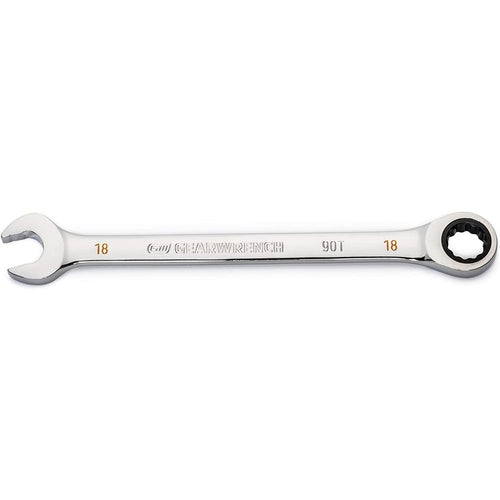 GearWrench 86918 18mm 90-Tooth 12-Point Ratcheting Combination Wrench