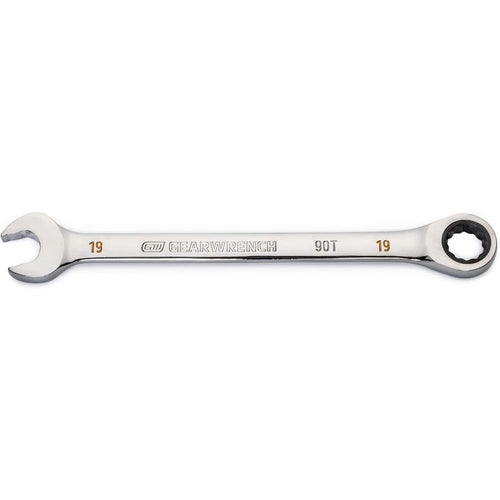 GearWrench 86919 19mm 90-Tooth 12-Point Ratcheting Combination Wrench