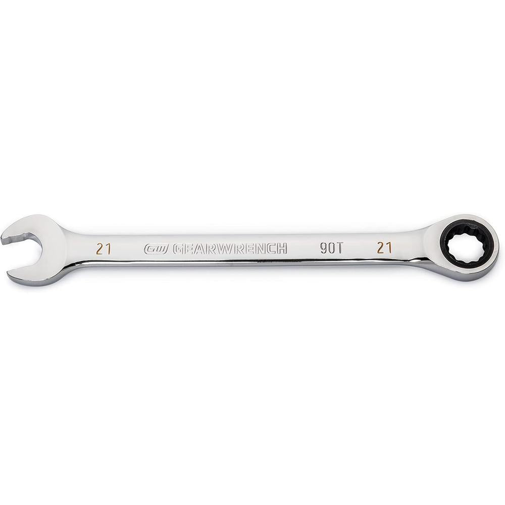 GearWrench 86921 21mm 90-Tooth 12-Point Ratcheting Combination Wrench