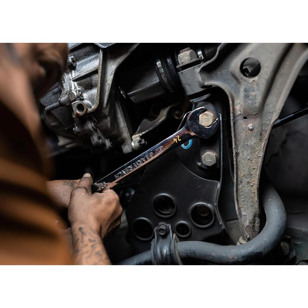 GearWrench 86924 24mm 90-Tooth 12-Point Ratcheting Combination Wrench