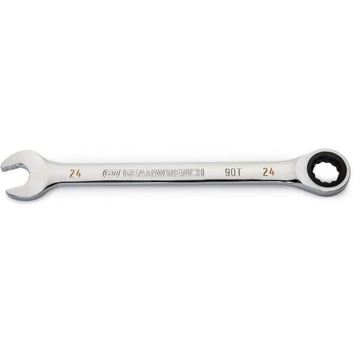 GearWrench 86924 24mm 90-Tooth 12-Point Ratcheting Combination Wrench
