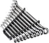 GearWrench 86958 PG144 - 10-PC 90-TOOTH 12-POINT SAE COMBINATION RATCHETING WRENCH SET ON A RACK, 1/4"-3/4" - MPR Tools & Equipment