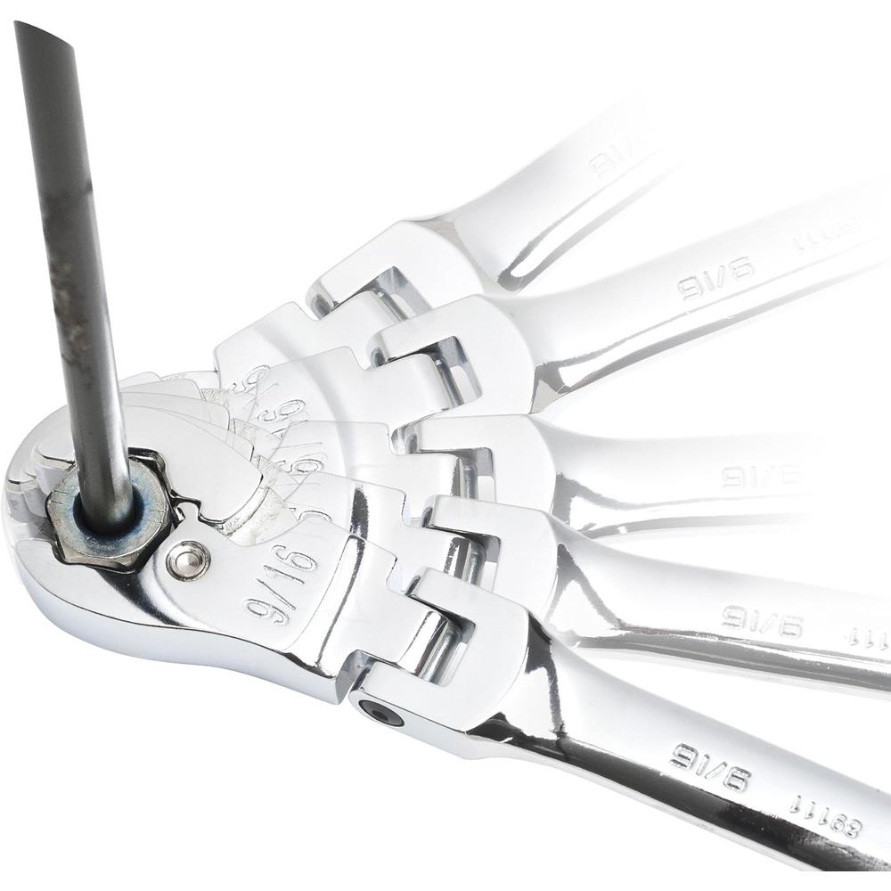 GearWrench 89102 9mm x 11mm Ratcheting Flex Head Flare Nut Wrench