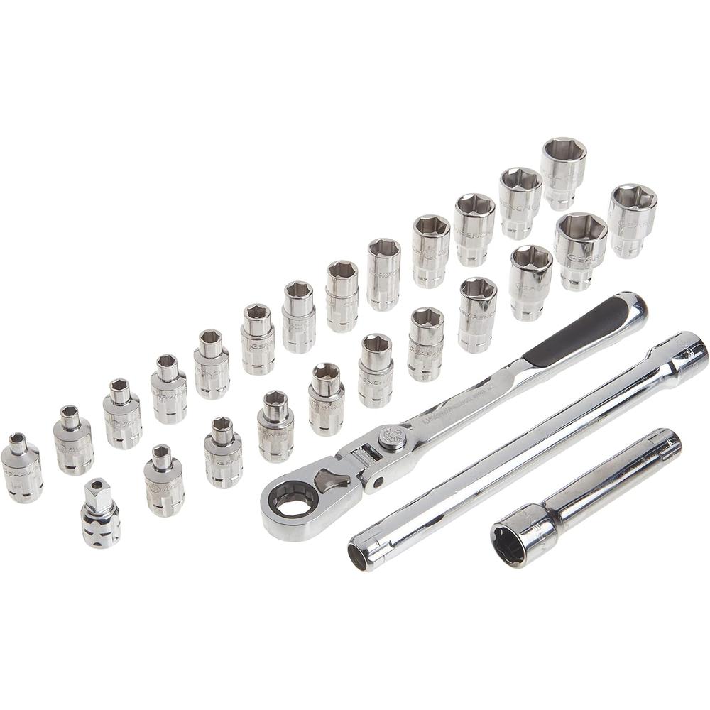 GearWrench 891427 SET PASS-THRU XL LCK FLEX 1/4DR 27PC
