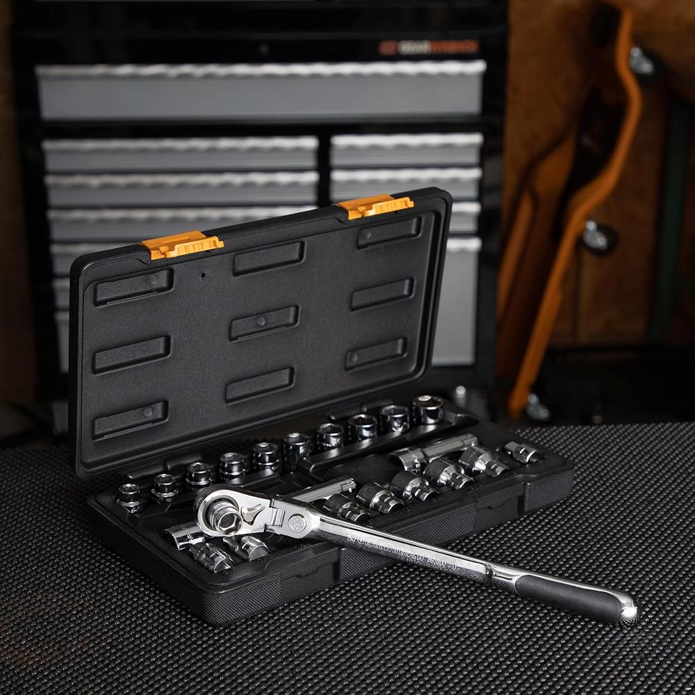 GearWrench 893823 SET PASS-THRU 3/8DR SAE & MET 23PC