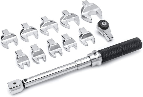 GearWrench 89450 12-Piece 1/4" Drive SAE Open End Interchangeable Torque Wrench Set