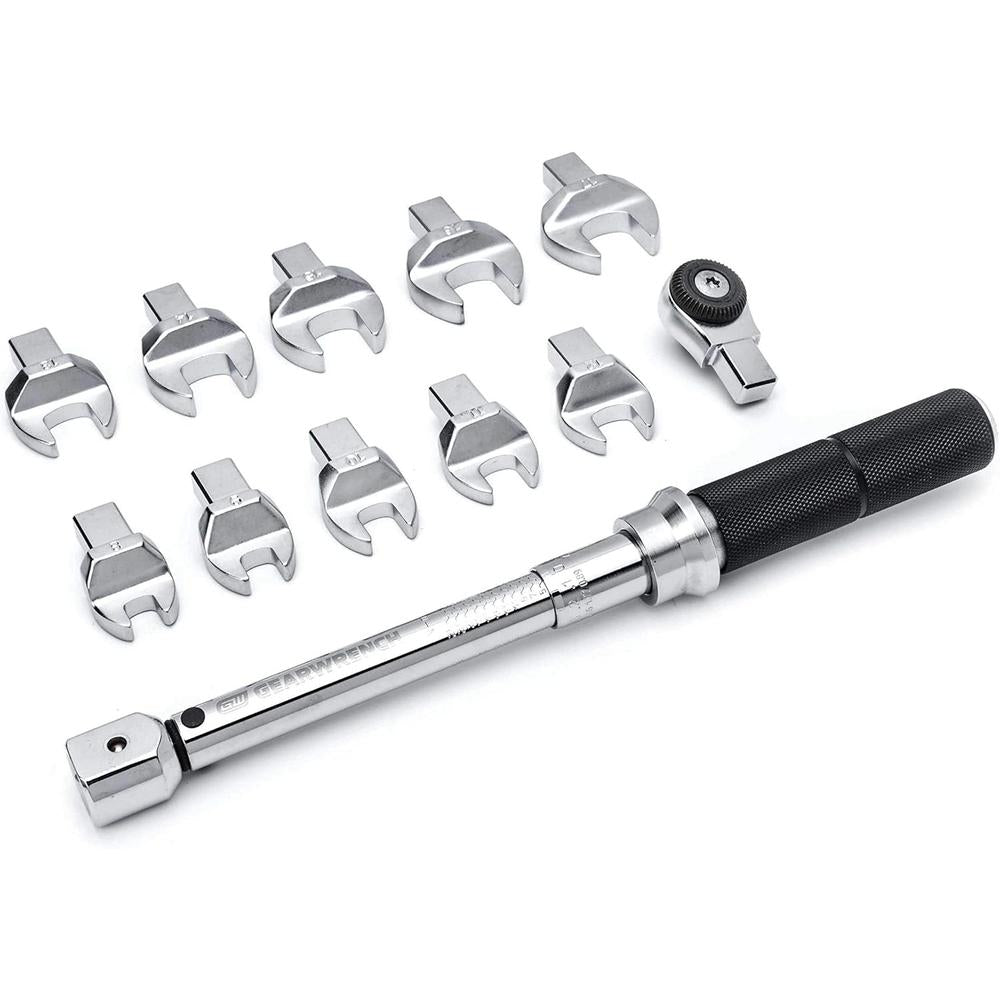 GearWrench 89451 12-Piece 1/4" Drive Metric Open End Interchangeable Torque Wrench Set