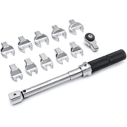 GearWrench 89451 12-Piece 1/4" Drive Metric Open End Interchangeable Torque Wrench Set