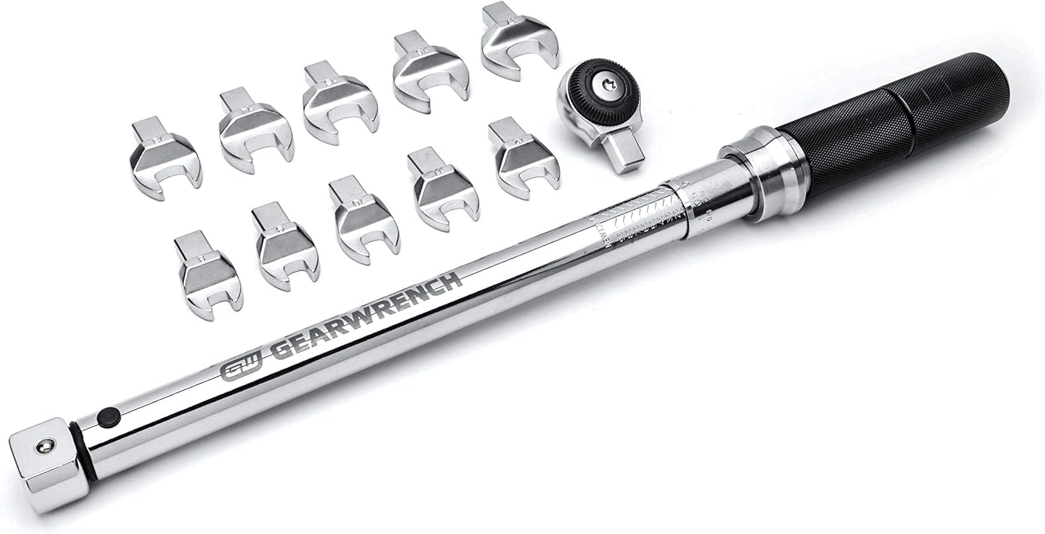 GearWrench 89453 12-Piece 3/8" Drive Metric Open End Interchangeable Torque Wrench Set