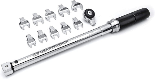 GearWrench 89453 12-Piece 3/8" Drive Metric Open End Interchangeable Torque Wrench Set