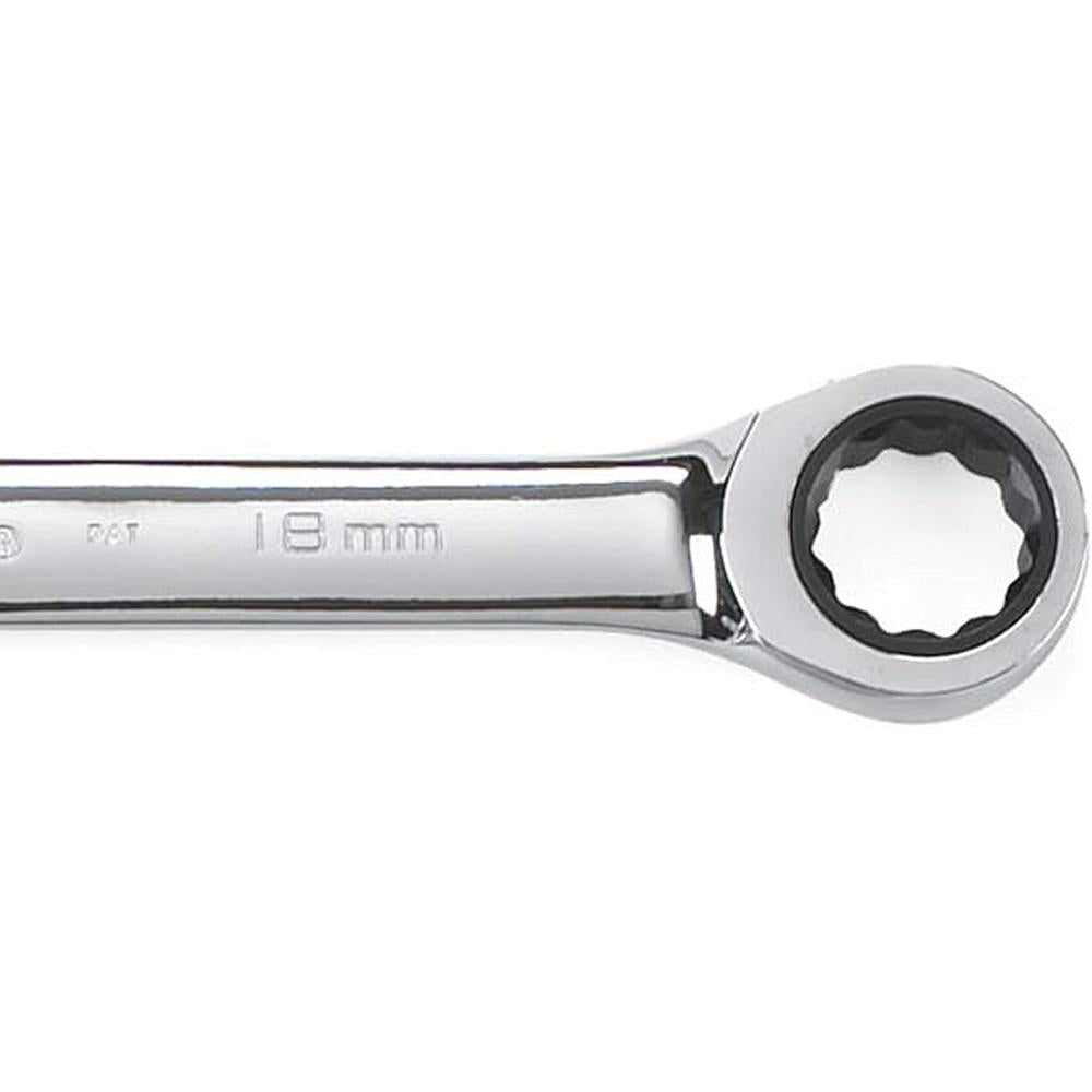 GearWrench 9118D 18mm 72-Tooth 12 Point Ratcheting Combination Wrench