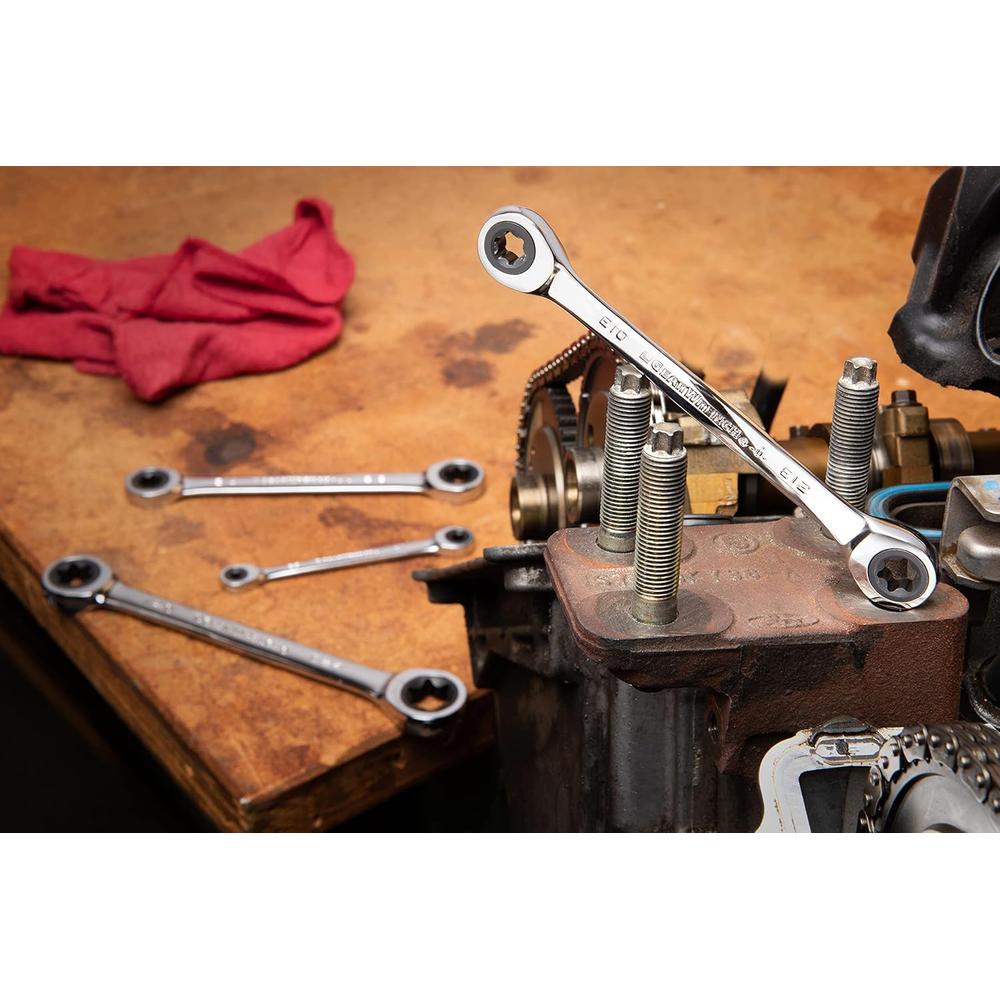 GearWrench 9224D SET WR RAT DBL BX ETORX 4PC