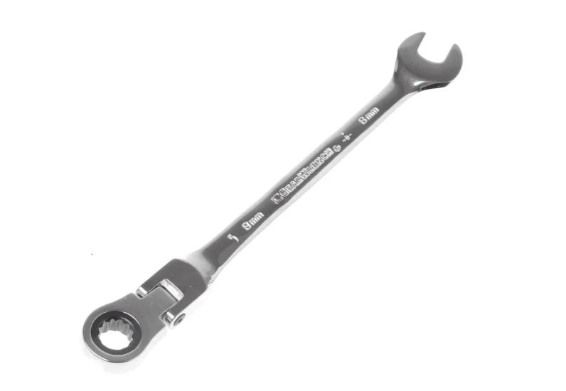 GearWrench 9908D 8mm 12 Pt. Flex Head Ratcheting Combination Wrench