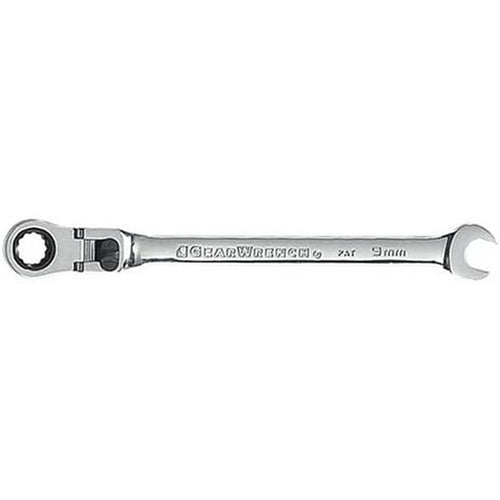 GearWrench 9909D 9mm 72-Tooth 12 Point Flex Head Ratcheting Combination Wrench - MPR Tools & Equipment