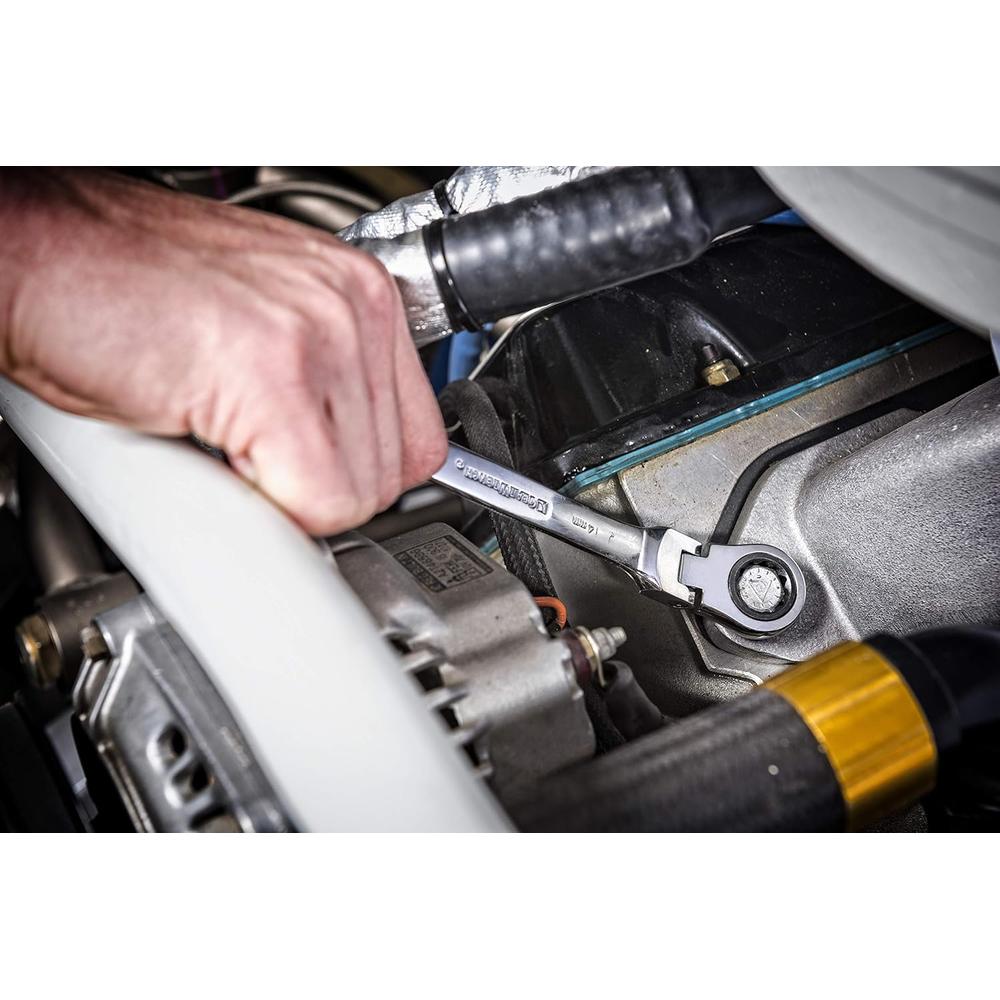 GearWrench 9914D 14mm 72-Tooth 12 Point Flex Head Ratcheting Combination Wrench