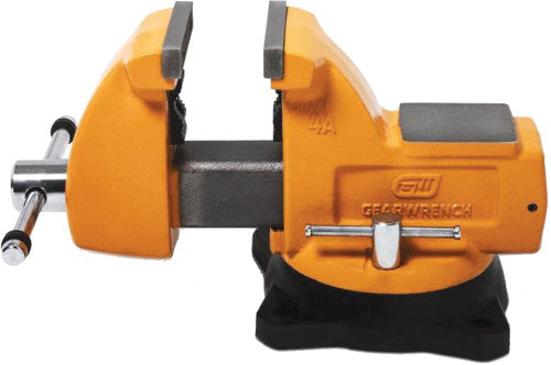 GearWrench GWBVA4 4" Mechanic's Bench Vise with Anvil, 360° Swivel Base - MPR Tools & Equipment