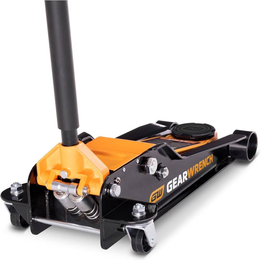 GearWrench GWLPFJ3T 3.5 Ton Low Profile Floor Jack, Min./Max. Height: 3.75"/21.75", Dual Piston Fast Lift
