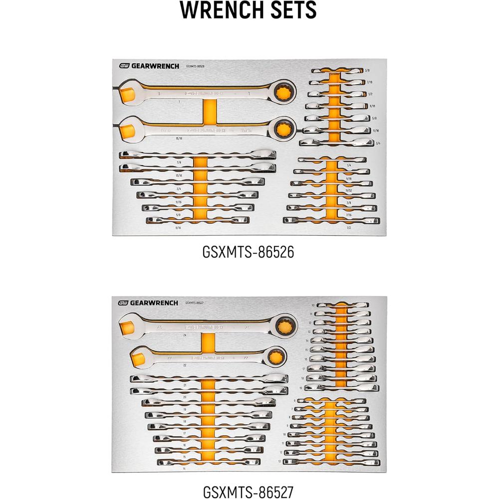 GearWrench MEGAMOD1268 1268-Pc Megamod Master Technician Set In Modular Foam Trays With Tool Storage