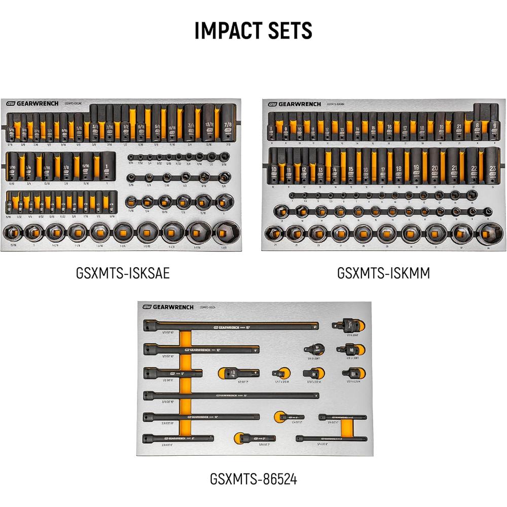 GearWrench MEGAMOD1268 1268-Pc Megamod Master Technician Set In Modular Foam Trays With Tool Storage