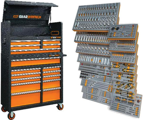 GearWrench MEGAMOD873 873-Pc Megamod Master Technician Set In Modular Foam Trays With Tool Storage - MPR Tools & Equipment