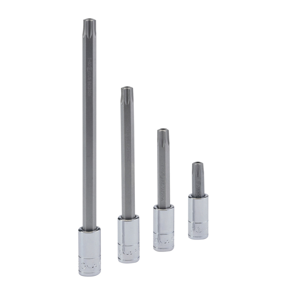 Genius Tools GNS208-7309 1/4" Dr. T-9 Tamperproof Star Bit Socket 70Mml - MPR Tools & Equipment