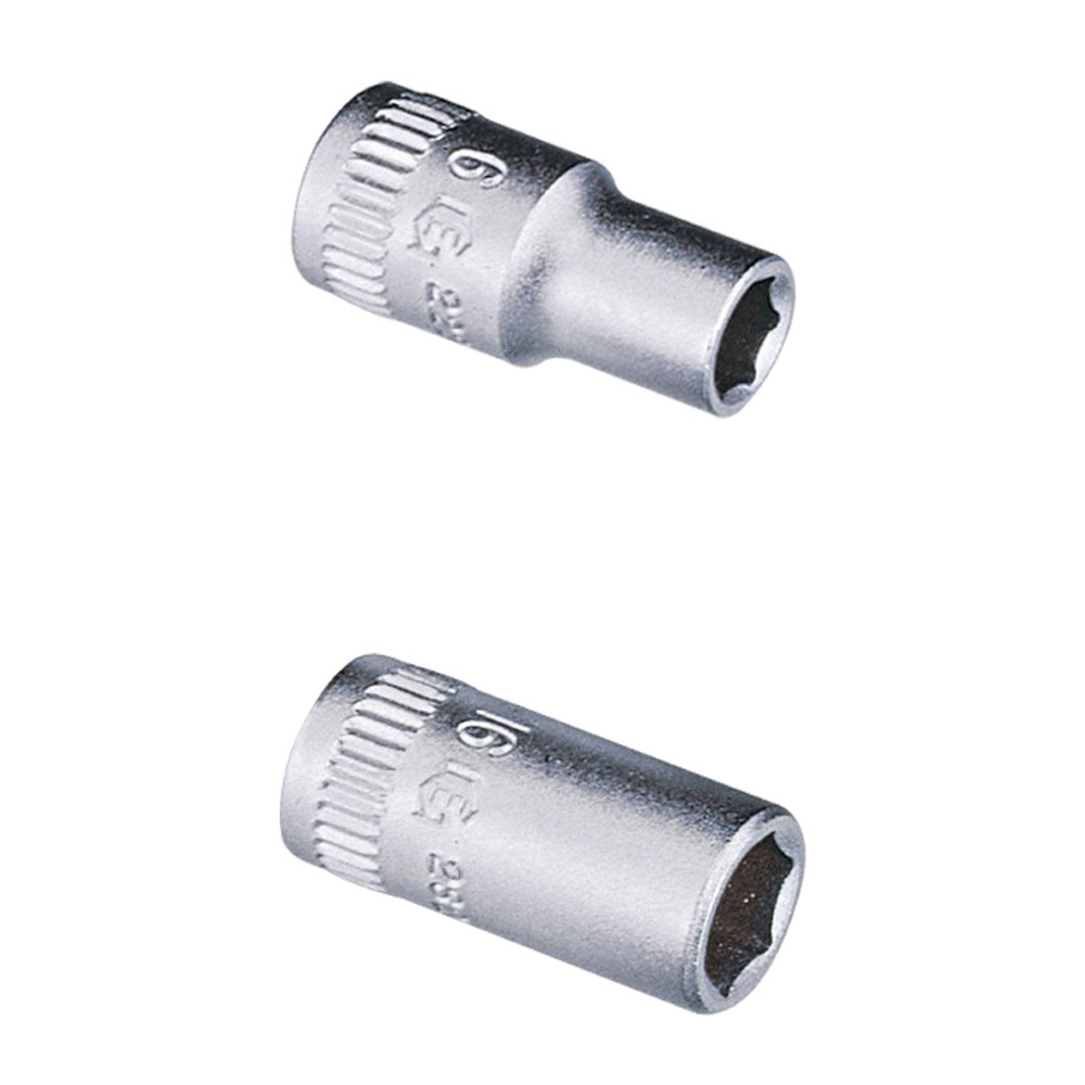 Genius Tools GNS222504 1/4"Dr. 4Mm Hand Socket Met. - MPR Tools & Equipment