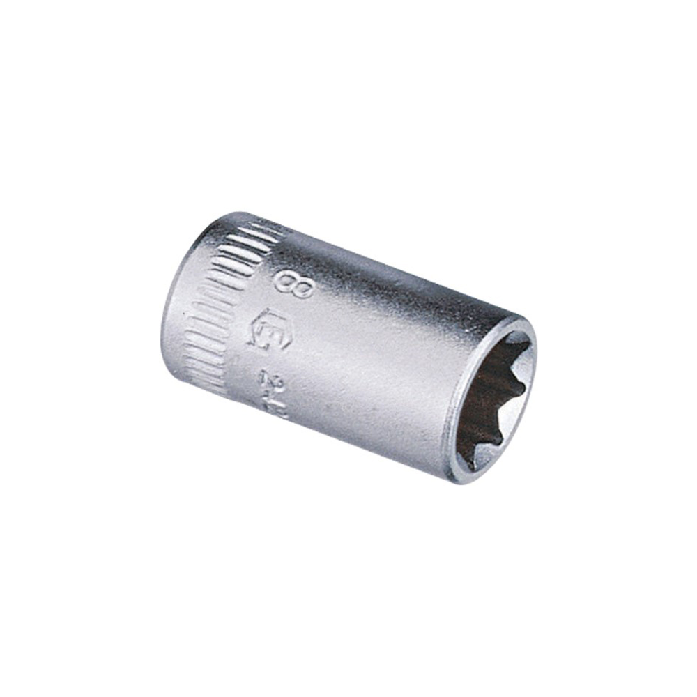 Genius Tools GNS242508 1/4"Dr. 8Mm Met.&Sae Hand Sock - MPR Tools & Equipment