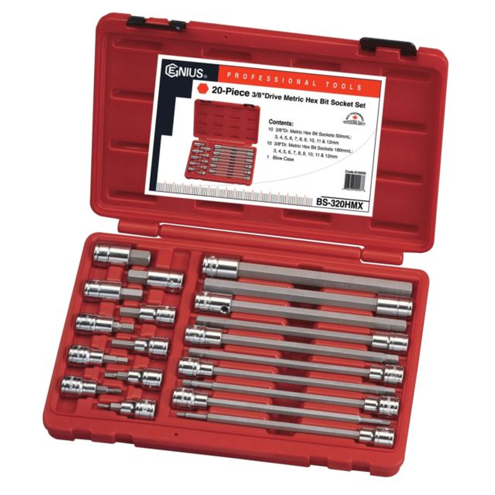 Genius Tools GNS308-2733 3/8"Dr 3Mm Hex Bit Skt 140Mml - MPR Tools & Equipment