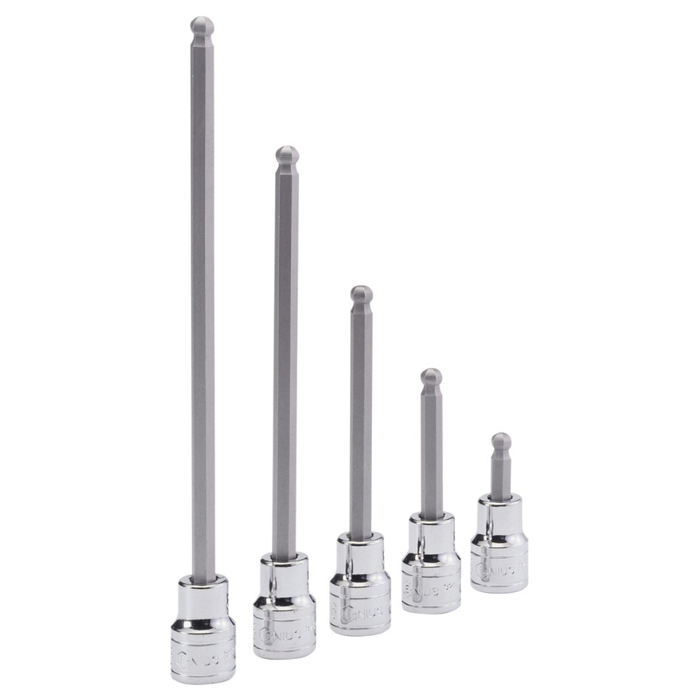 Genius Tools GNS308-5708 3/8" Dr. 1/8" Wobble Hex Bit Socket 180Mml - MPR Tools & Equipment