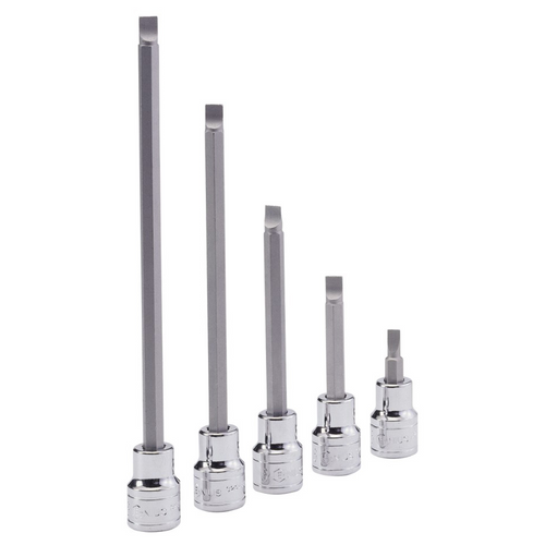 Genius Tools GNS410-1280 1/2" Dr. 1.2 X 8.0Mm Slotted Bit Socket 55Mml - MPR Tools & Equipment