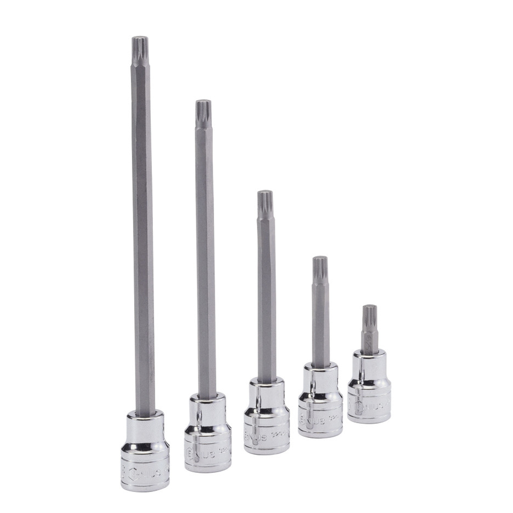 Genius Tools GNS410-8108 1/2" Dr. M8 Triple Square Bit Socket 55Mml - MPR Tools & Equipment