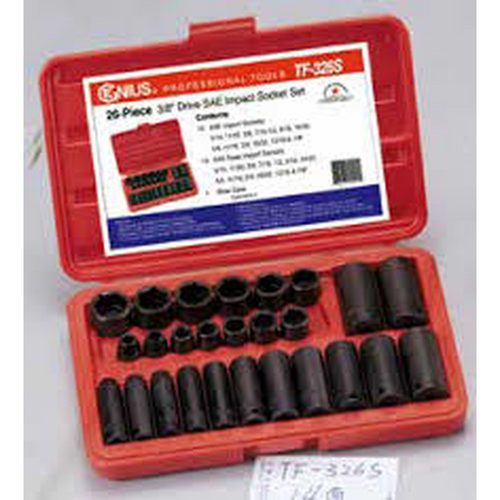 Genius Tools GNS443808 1/2"Dr. Thin Wall Imp.S. Met. - MPR Tools & Equipment