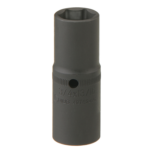 Genius Tools GNS49762426 1/2"Dr.3/4"X13/16" Thin Wall Flip Impact Socket - MPR Tools & Equipment