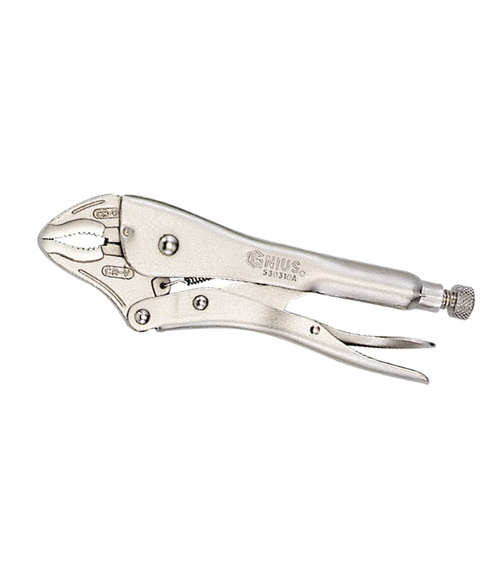 Genius Tools GNS530310A Curved Jaws Locking Pliers W/Cutter 10"L - MPR Tools & Equipment