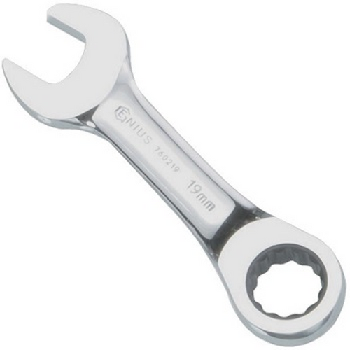 Genius Tools GNS770212 3/8" Stubby Combination Ratcheting Wrench 96Mml - MPR Tools & Equipment