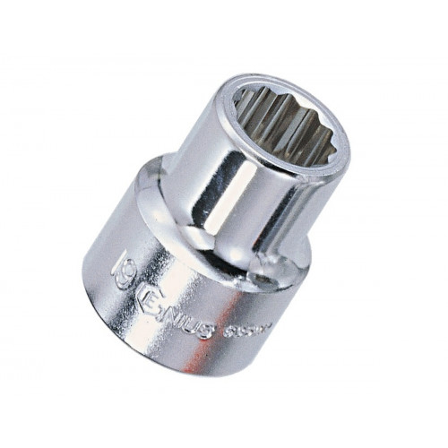 Genius Tools GNS837038 1" Dr. 38Mm 12-Pt Hand Socket - MPR Tools & Equipment